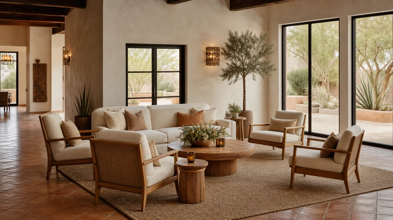 Sofa, lounge chairs and occasional tables in an Arizona event room